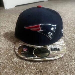 New Era Patriots Cap with Salute to Service Patch